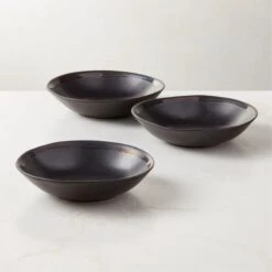 Hyacinth Black Pasta Bowl With Reactive Glaze -Nesto Store HyacinthBkRctvRmdPstBwlAV2SHF23