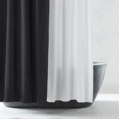 Ileana Organic Cotton White Shower Curtain 72" -Nesto Store IleanaOrgCttnShwrCrtnCllctnFHF23