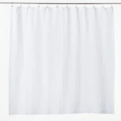 Ileana Organic Cotton White Shower Curtain 72" -Nesto Store IleanaWhtOrgCttnShwrCrtnAVSSF23