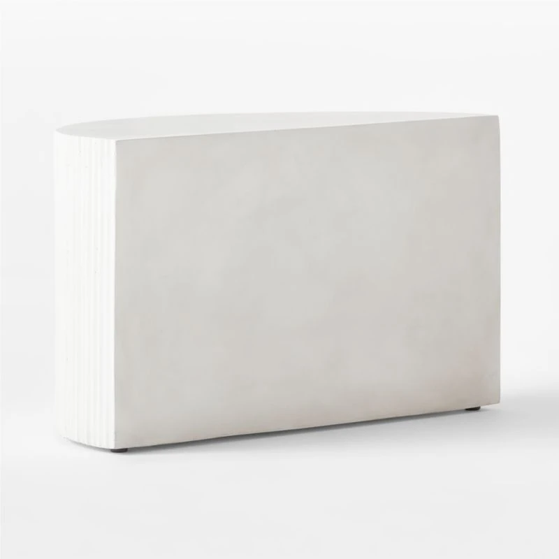 Incovo Short White Half-Moon Side Table 8 Incovo Short White Half-Moon Side Table - Image 6