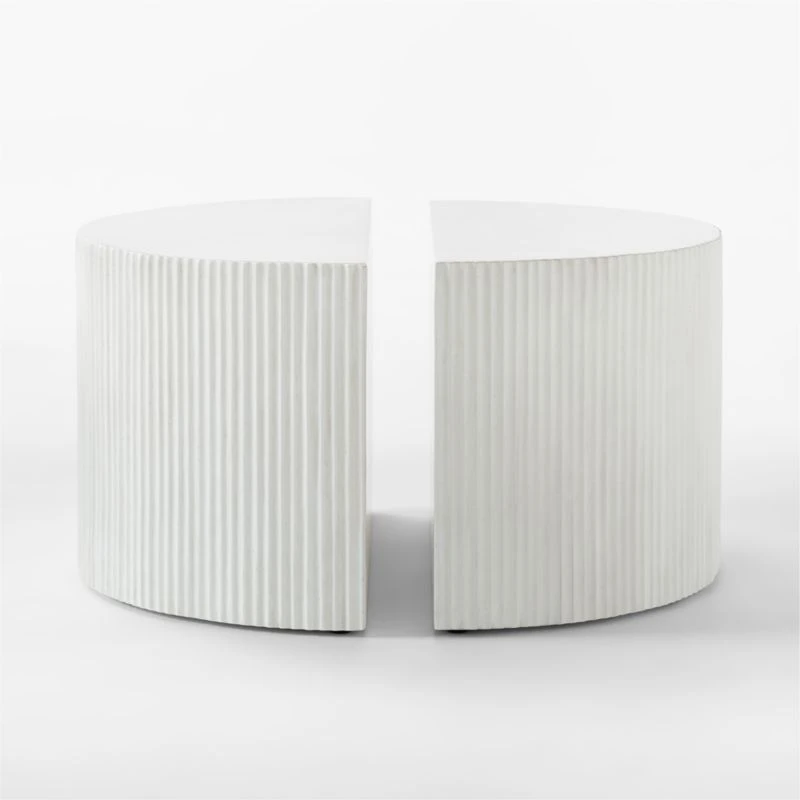 Incovo Short White Half-Moon Side Table 9 Incovo Short White Half-Moon Side Table - Image 7