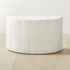 Incovo Short White Half-Moon Side Table