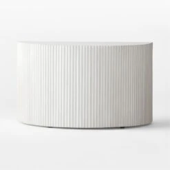 Incovo Short White Half-Moon Side Table 17 Incovo Short White Half-Moon Side Table -Nesto Store IncovoLowSideTableSOSSF22