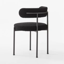 Inesse Boucle Black Dining Chair -Nesto Store InesseDiningChairBlack3QBSSF22
