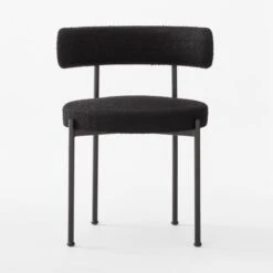 Inesse Boucle Black Dining Chair -Nesto Store InesseDiningChairBlackSOSSF22