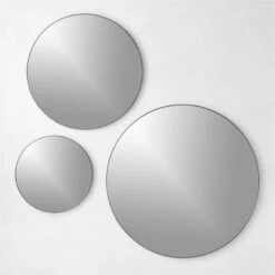 Infinity Black Round Wall Mirror 36" -Nesto Store InfinityBlkRndWllMrrrsGrpFHS22