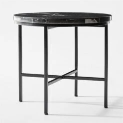 Irwin Black Marble Side Table -Nesto Store IrwinBlkMrblSideTable3QSSF21