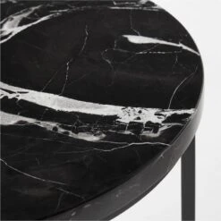 Irwin Black Marble Side Table -Nesto Store IrwinBlkMrblSideTableAVSSF21