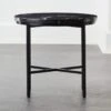 Irwin Black Marble Side Table 2 Irwin Black Marble Side Table -Nesto Store IrwinBlkMrblSideTableSHF21