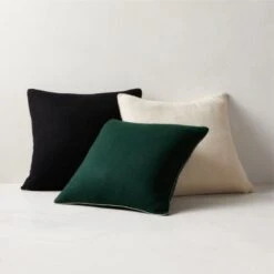Ivy Green Cashmere Throw Pillow With Feather-Down Insert 20" -Nesto Store IvyCshmrPillow20x20GroupFHS22