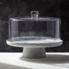 Swirl Cake Stand With Glass Lid -Nesto Store JFSwirlCakeStandWGlassLidSHF20
