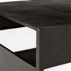 Jalousie Square Black Cast Aluminum Side Table -Nesto Store JalouiseSqSideTableAVSSF23