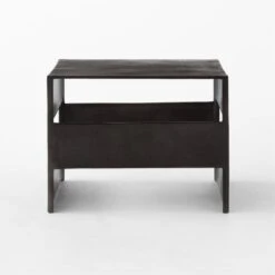 Jalousie Square Black Cast Aluminum Side Table -Nesto Store JalouiseSqSideTableSDSSF23