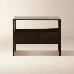 Jalousie Square Black Cast Aluminum Side Table