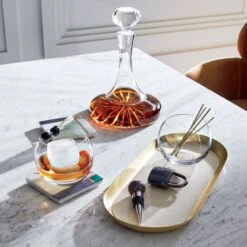 Flo Marble And Brass Coasters Set Of 4 7 Flo Marble And Brass Coasters Set Of 4 -Nesto Store JaxLeatherBarTrayAG20 1x1 1