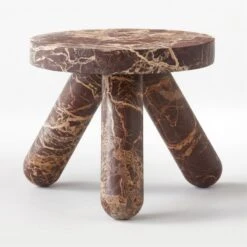 Jaxx Red Marble Side Table Short -Nesto Store JaxxMarbleSideSOSSF21