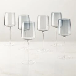 Juliet Midnight Blue White Wine Glass Set Of 6