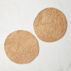 June Round Woven Placemat -Nesto Store JuneRoundNatPlacementAV2SHS22
