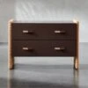 Crillo 2-Drawer Brown Nightstand With Mirror Top 1 Crillo 2-Drawer Brown Nightstand With Mirror Top -Nesto Store KDCrilloNatNightstandSHF21
