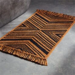 Onca Tawny And Black Bath Mat 24"x36" -Nesto Store KDOncaTwnyNBlkBathMatSHF21