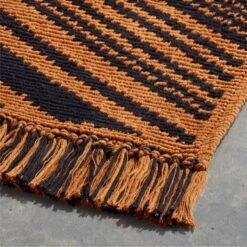 Onca Tawny And Black Bath Runner Rug 24"x60" -Nesto Store KDOncaTwnyNBlkBathRunnerAVSHF21