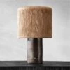 Ramble Tall Dark Brown Ceramic Table Lamp With Jute Shade
