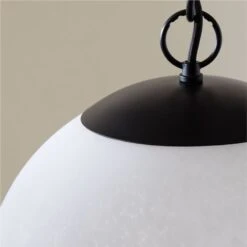 Moon Globe Pendant Light With Black Chain 14" -Nesto Store KMMoonPendantSmallAVSHS21