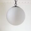 Moon Globe Pendant Light With Black Chain 14" 1 Moon Globe Pendant Light With Black Chain 14" -Nesto Store KMMoonPendantSmallSHS21