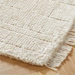 Kada Handknotted Viscose White Area Rug 5'x8' -Nesto Store KadaHdKdVscsWtRug8x10AVSHF22