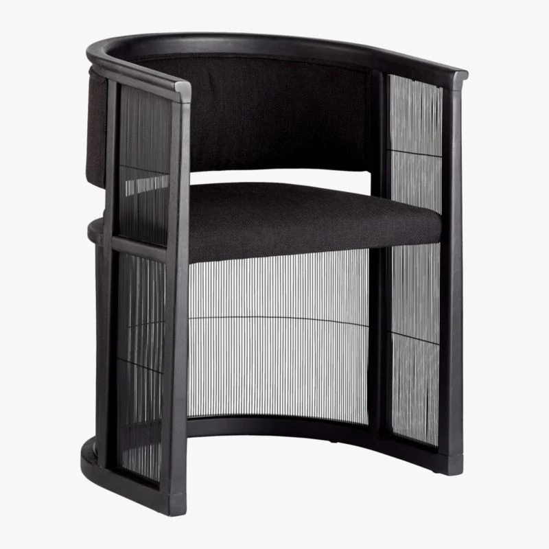 Kaishi Black Fabric Chair With Blackened Ash Frame 10 Kaishi Black Fabric Chair With Blackened Ash Frame - Image 8
