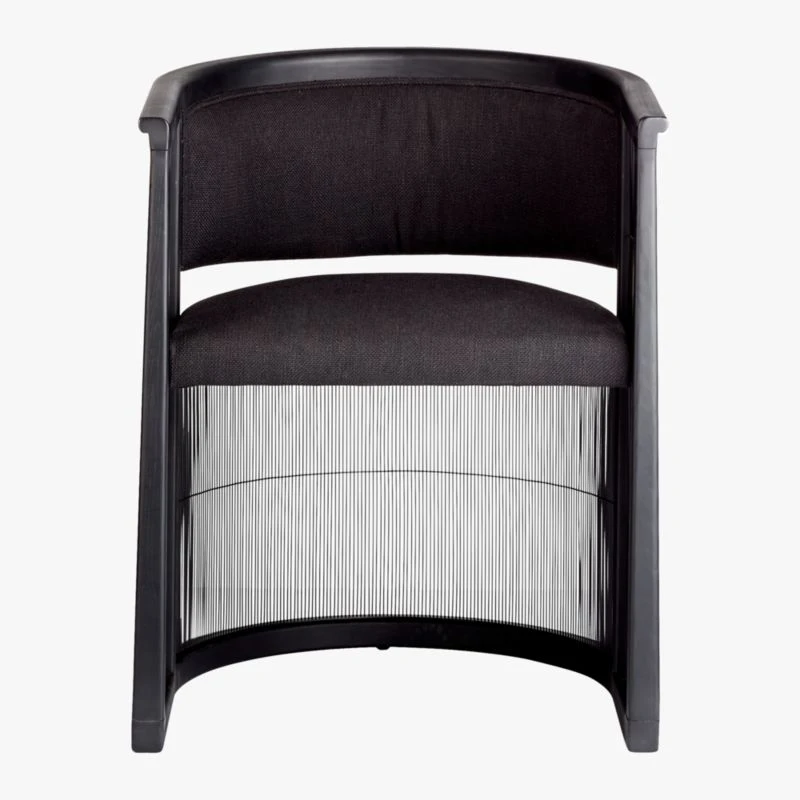 Kaishi Black Fabric Chair With Blackened Ash Frame 9 Kaishi Black Fabric Chair With Blackened Ash Frame - Image 7