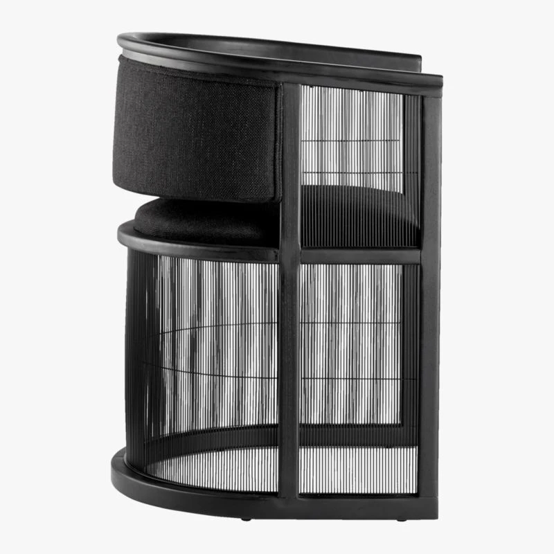 Kaishi Black Fabric Chair With Blackened Ash Frame 11 Kaishi Black Fabric Chair With Blackened Ash Frame - Image 9