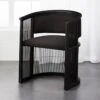 Kaishi Black Fabric Chair With Blackened Ash Frame -Nesto Store KaishiChairBlackSHS18 1x1