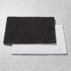 Kalani Organic Cotton Black Bath Mat 24"x36" -Nesto Store KalaniBathMatCollectionFHF23