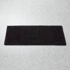 Kalani Organic Cotton Black Bath Runner Rug 24"x60" -Nesto Store KalaniBlackBathRunnerSHF23