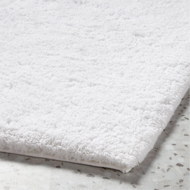 Kalani Organic Cotton White Bath Runner Rug 24"x60" 5 Kalani Organic Cotton White Bath Runner Rug 24"x60" - Image 3