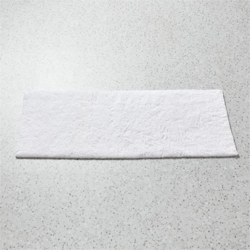 Kalani Organic Cotton White Bath Runner Rug 24"x60" 4 Kalani Organic Cotton White Bath Runner Rug 24"x60" - Image 2