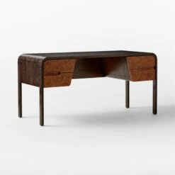 Kasen Burl Wood Executive Desk -Nesto Store KasenExecutiveDesk3QSSS23