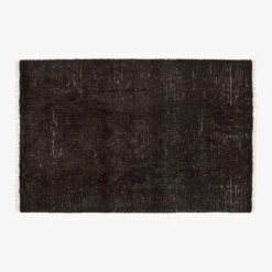 Keen Hand-Knotted Viscose Black Area Rug 5'x8'