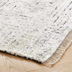 Keen Hand-Knotted White Viscose Area Rug 5'x8' 7 Keen Hand-Knotted White Viscose Area Rug 5'x8' -Nesto Store KeenWhtWBlkVscsRug8x10AVSHF23