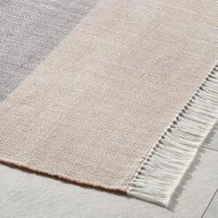 Kelso Charcoal And Camel Stripe Indoor/Outdoor Area Rug 5'x8' -Nesto Store KelsoStrpChrclNCml8x10AVSHS22