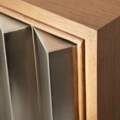 Kibo Steel And Oak Wood Media Console 42.5'' 19 Kibo Steel And Oak Wood Media Console 42.5'' -Nesto Store KiboCredenzaAVSSF21