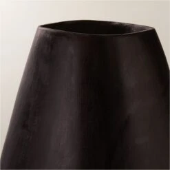 Kinsale Black Teak Wood Vase -Nesto Store KinsaleBlackTeakVaseAVSHF23