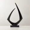 Kokum Black Marble And Metal Sculpture
