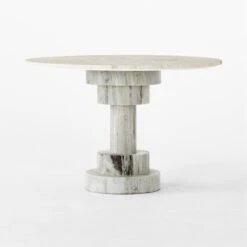 Kota Round Marble Dining Table -Nesto Store KotaMarbleTableSOSSS23