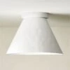 Lani White Flush Mount Light -Nesto Store LaniPlasterFlushMountROS22