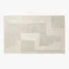 Larso Hand-Tufted Wool-Blend White Area Rug 5'x8'