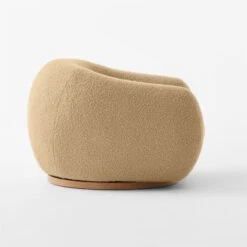 Laszlo Camel Brown Boucle Swivel Chair -Nesto Store LaszloCamelBclSwvlChairSDSSF23