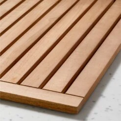 Lateral Natural Teak Bath Mat 21.75"x32" -Nesto Store LateralNtTkBthmt21p75x23AVSHF21
