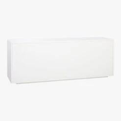 Latitude 4-Drawer High-Gloss White Lacquered Dresser -Nesto Store LatitudeLowDresserWhite3QAV2F16